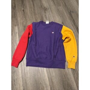 Vintage Champion Reverse Weave Sample Size Medium Purple Yellow Red Rare
